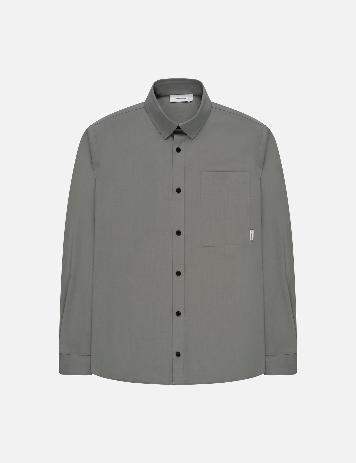 Wool-blend Button-up Shirt