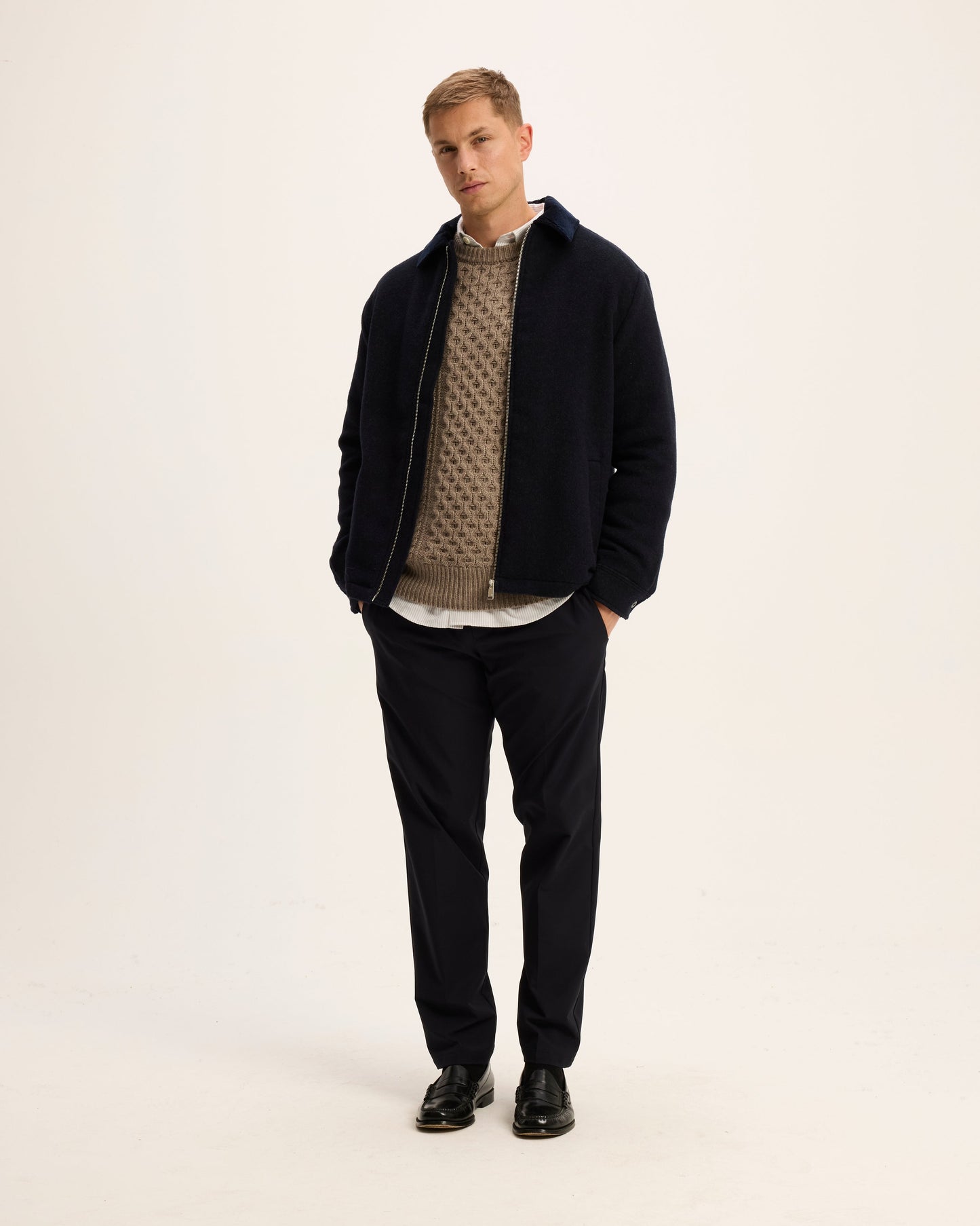 Sand Jacket with Corduroy Collar