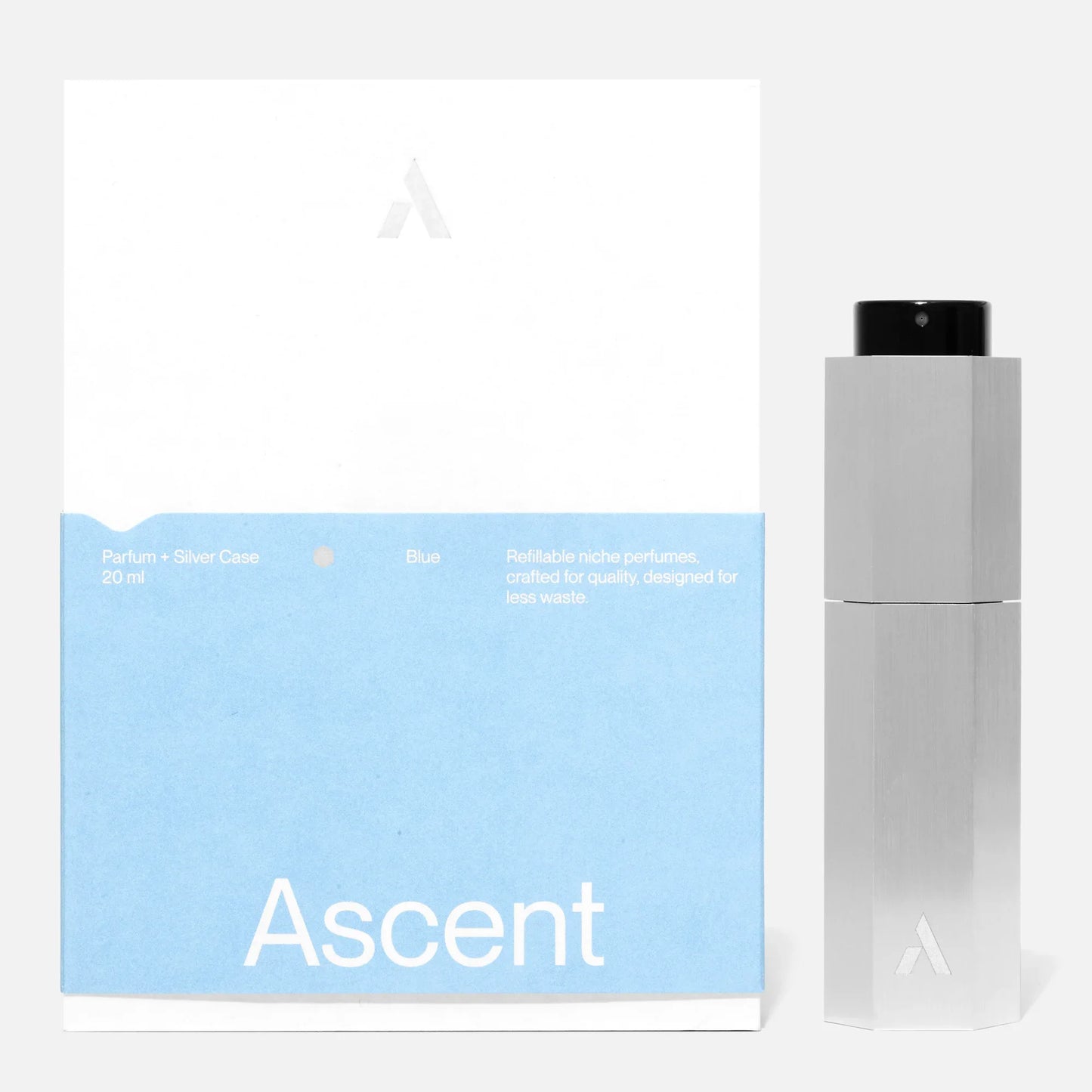 Ascent - Silver Case & Parfum Refill | Blue