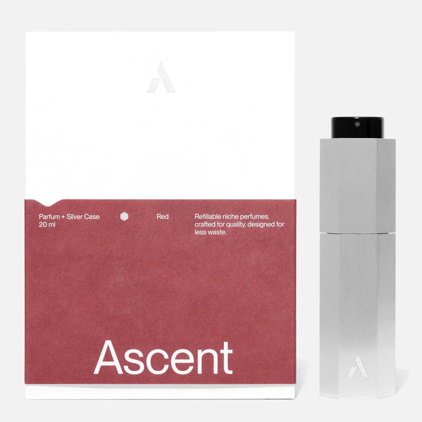 Ascent - Silver Case & Parfum Refill | Red