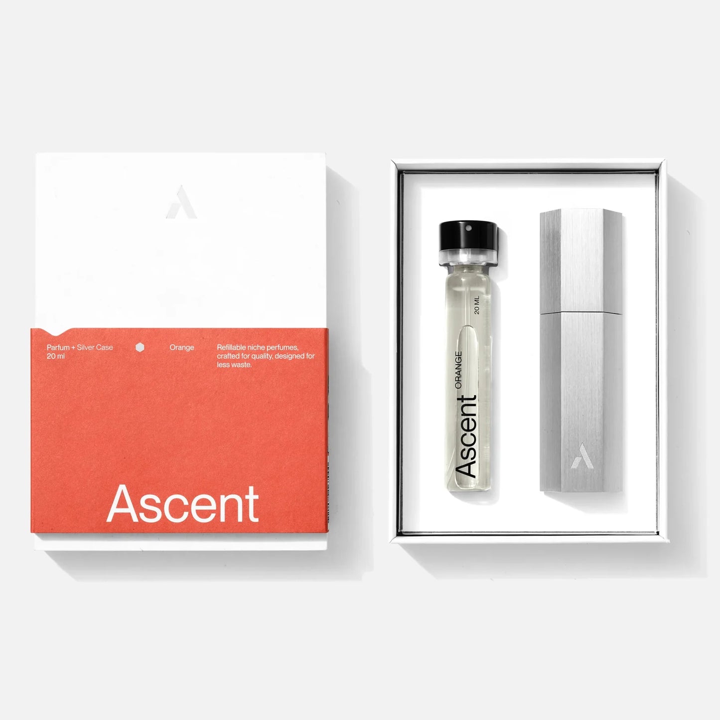 Ascent - Silver Case & Parfum Refill | Orange