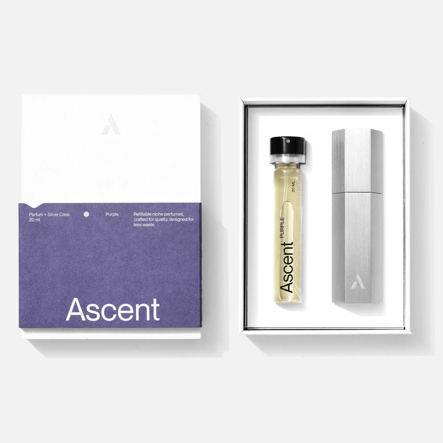 Ascent - Silver Case & Parfum Refill | Purple