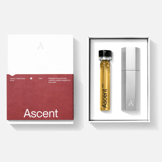 Ascent - Silver Case & Parfum Refill | Red
