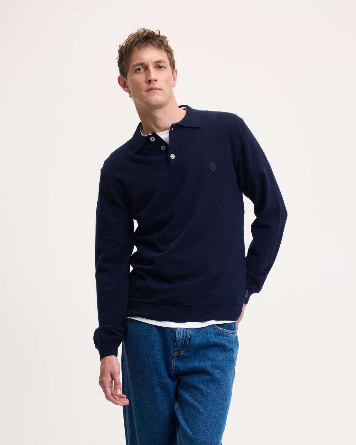 Ken Knitted Polo Navy