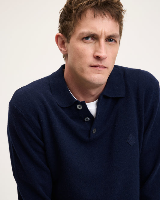Ken Knitted Polo Navy
