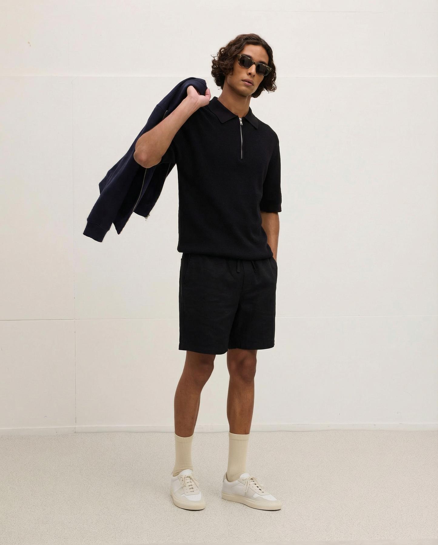 Par Knitted Zipper Polo