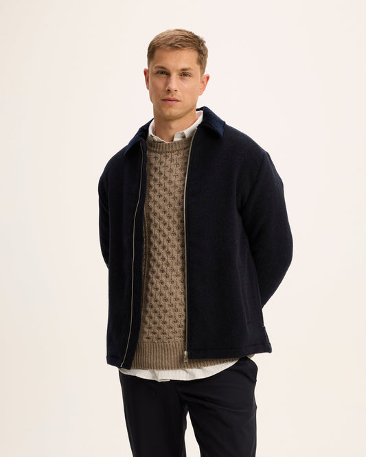 Sand Jacket with Corduroy Collar