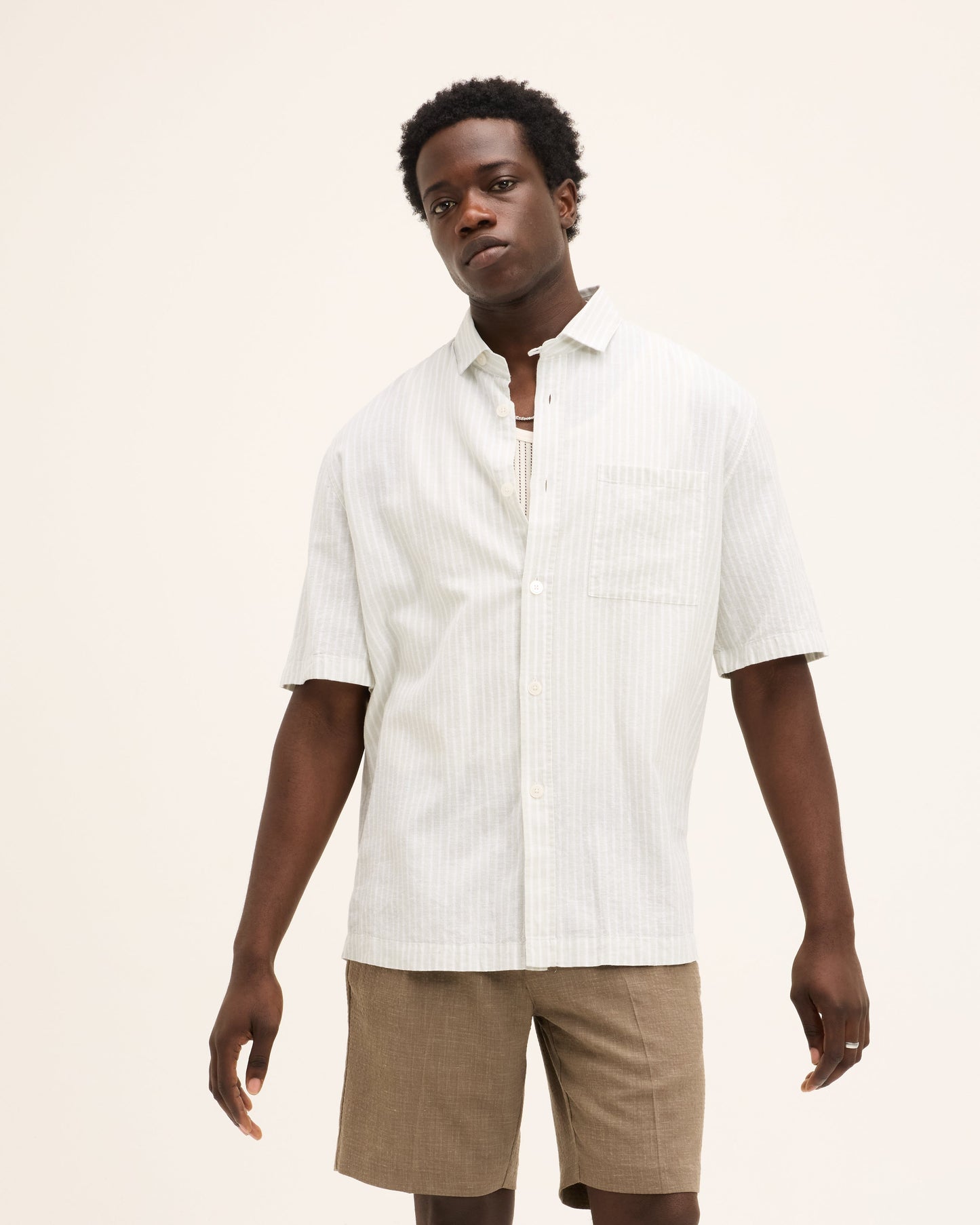 Santi Striped Linen Shirt