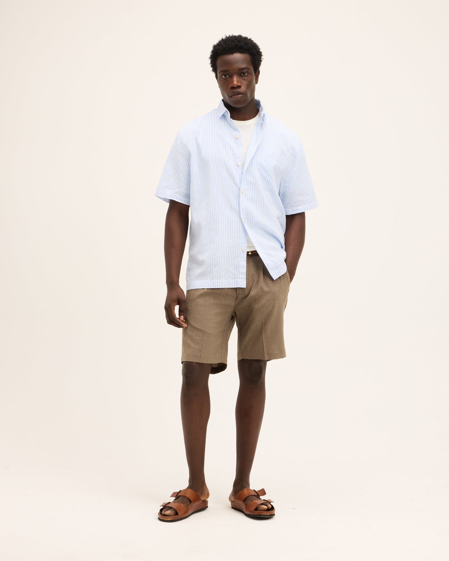 Santi Striped Linen Shirt