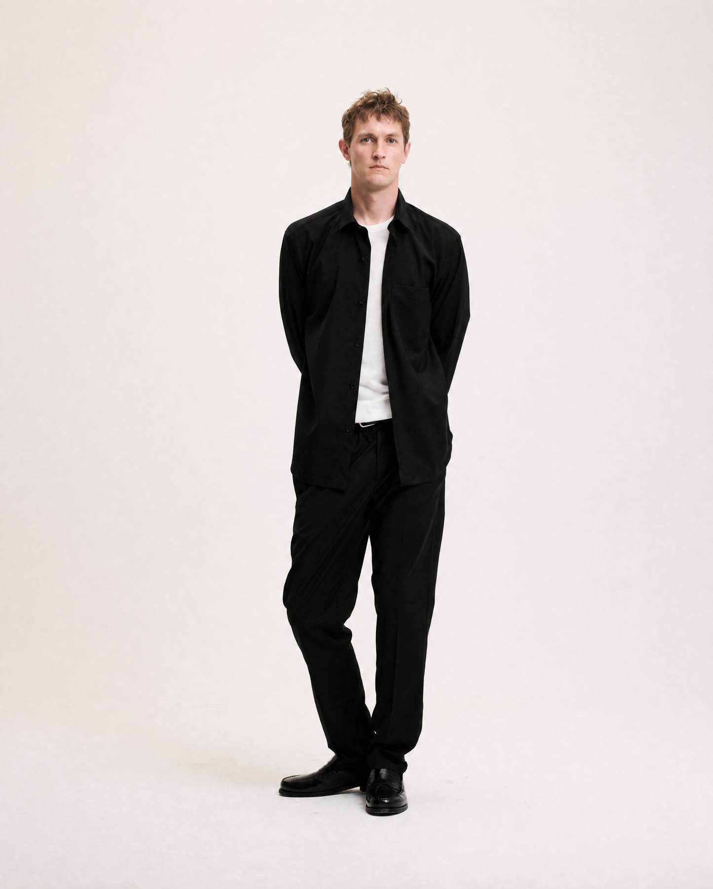 Simon Cool Wool Button-Up Shirt