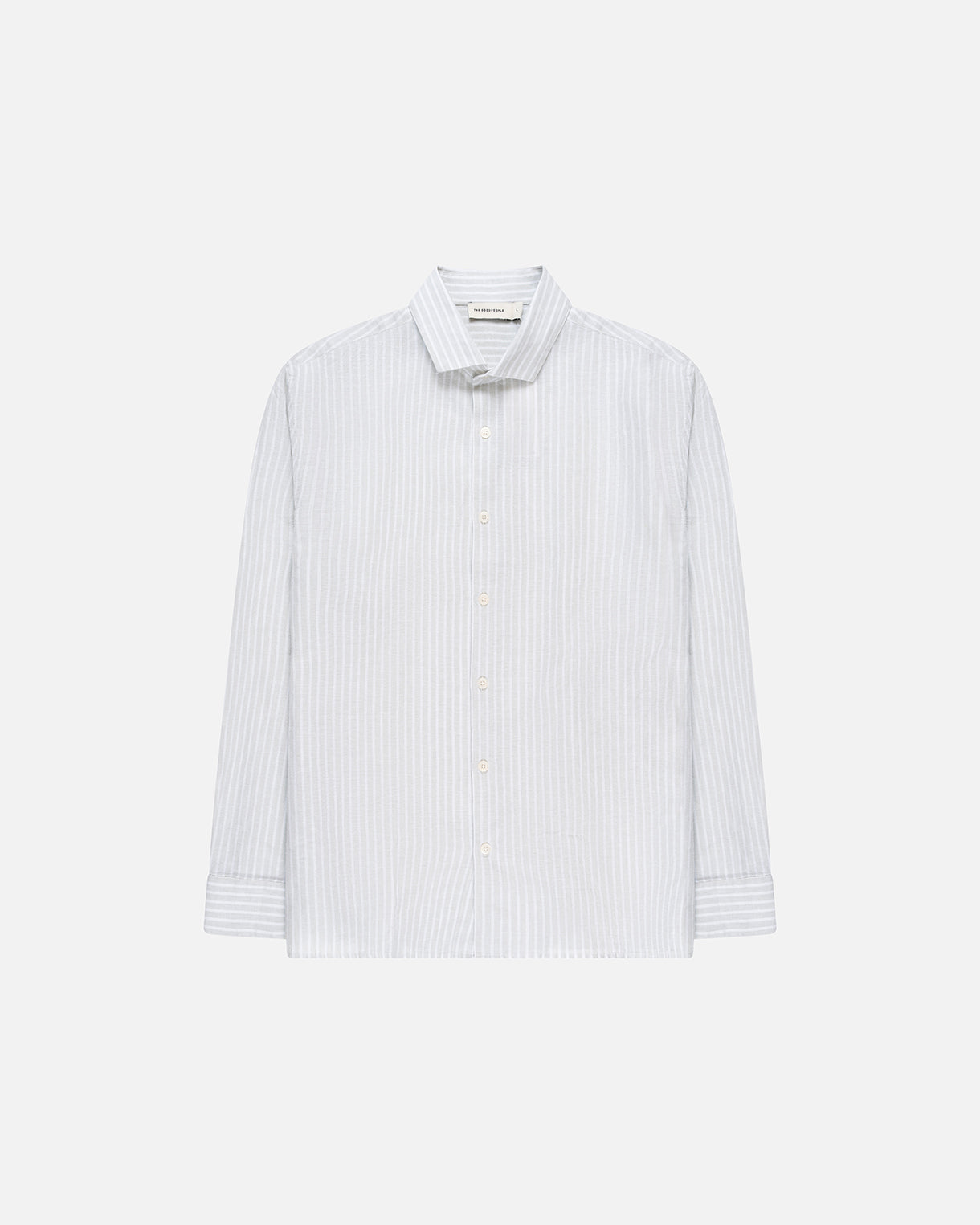 Subway Striped Button-up Linen Shirt