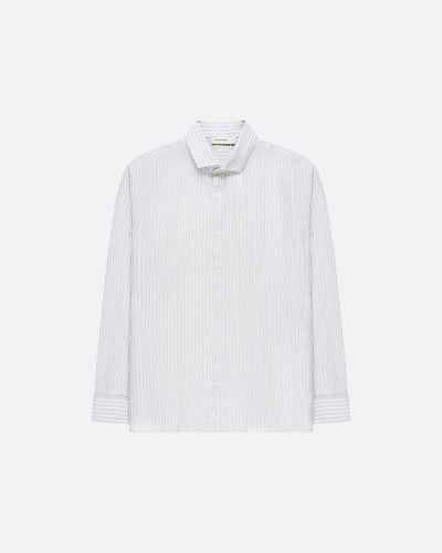 Subway Striped Button-up Linen Shirt