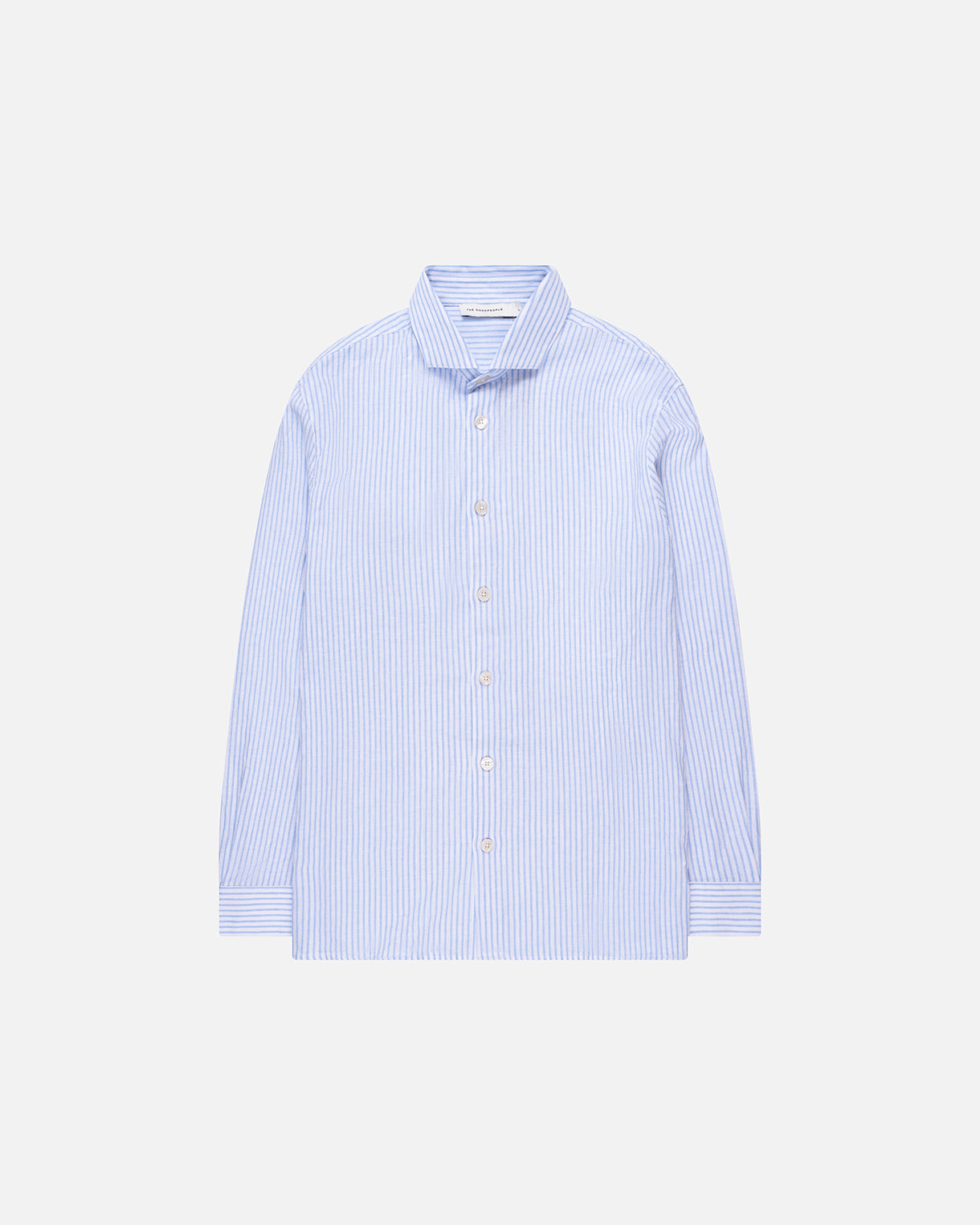 Subway Striped Button-up Linen Shirt