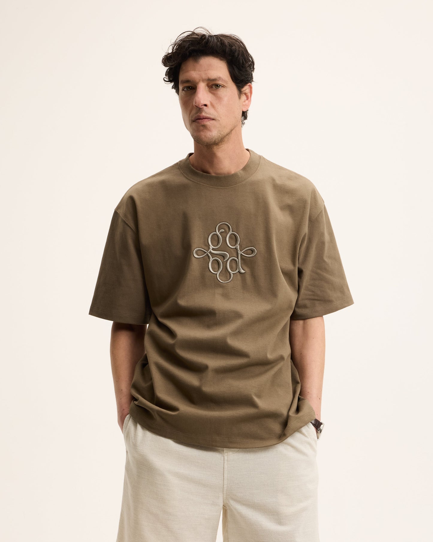 Trace Embroidery Signature Tee