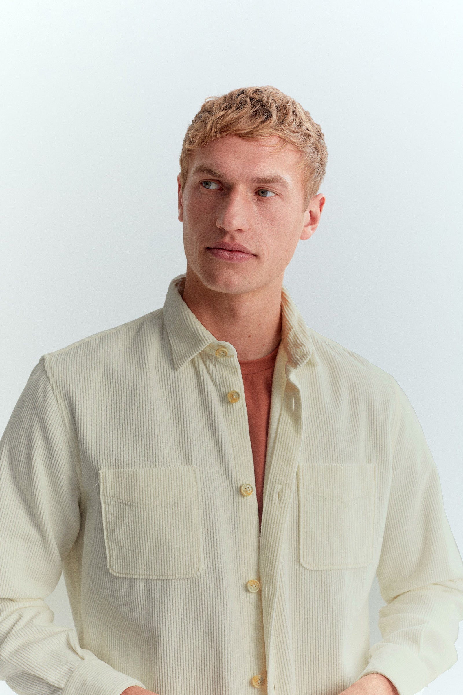 Corduroy shirt jacket